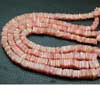Natural Pink Opal Smooth Square Heishi Cube Beads Strand Length is 8 Inches & Sizes from 4mm to 7mm approx.